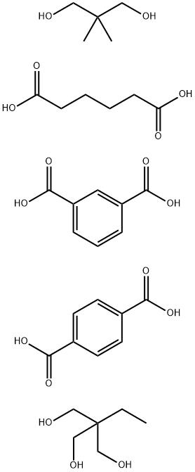 1,3-苯二甲酸与1,4-苯二甲酸、2,2-二甲基-1,3-丙二醇、2-乙基-2-羟甲基-1,3-丙二醇和己二酸的聚合物 结构式