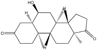 6α-Hydroxy-5β-androstane-3,17-dione 结构式