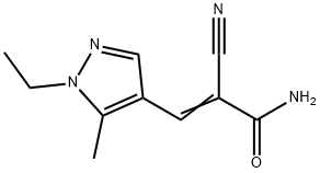 2-Propenamide,2-cyano-3-(1-ethyl-5-methyl-1H-pyrazol-4-yl)-(9CI) 结构式