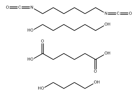 己二酸与1,4-丁二醇、1,6-二异氰酸己烷和1,6-己二醇的聚合物 结构式