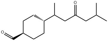 (1α,4α)-4-[(R)-1,5-Dimethyl-3-oxohexyl]cyclohexanecarbaldehyde 结构式