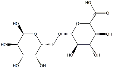 6-O-β-D-Glucopyranuronosyl-α-D-galactopyranose 结构式