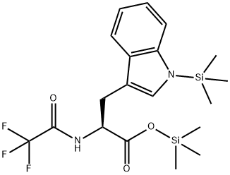 Nα-(Trifluoroacetyl)-1-(trimethylsilyl)-L-tryptophan trimethylsilyl ester 结构式