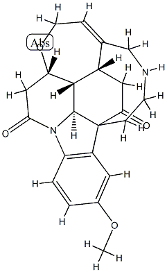 2-Methoxy-16,19-secostrychnidine-10,16-dione 结构式