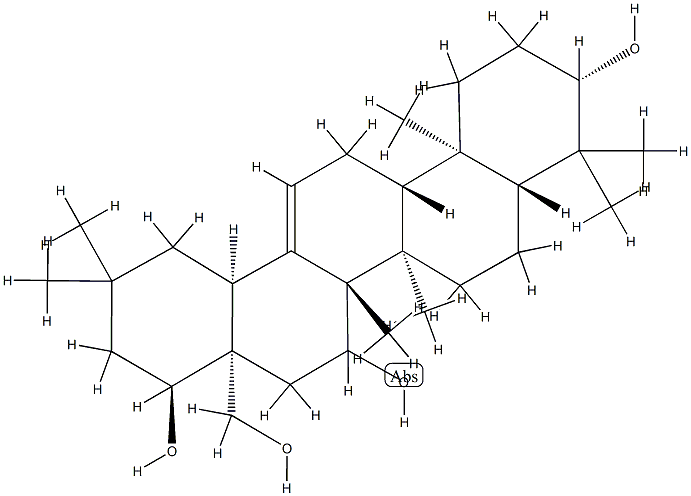 Olean-12-ene-3β,15,22α,28-tetrol 结构式