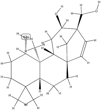 (8R,13S)-13-(Hydroxymethyl)-17-norkaur-15-ene-1α,12β-diol 结构式