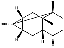 (6aR)-Decahydro-1aβ,1bβ,4α,5aβ-tetramethyl-1α,5α-methanocycloprop[a]indene 结构式