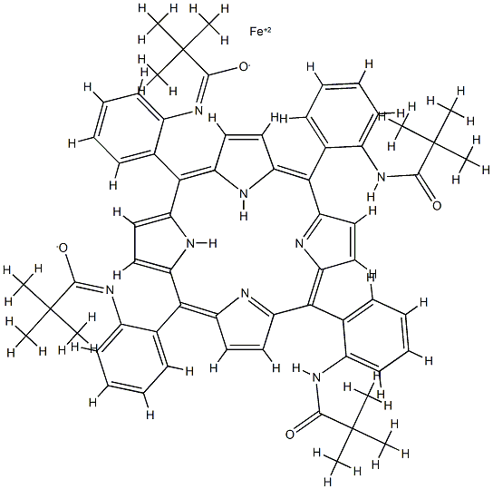 iron (II) meso-tetra(alpha,alpha,alpha,alpha-o-pivalamidophenyl)porphyrin 结构式