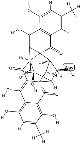 (1S,1'S,2R,2'R,3S,3'S,9aR,9'aR)-8-Hydroxyrugulosin 结构式