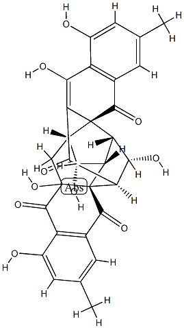 (4aS)-4-Deoxy-4,4a-dihydro-4a-hydroxyrugulosin 结构式