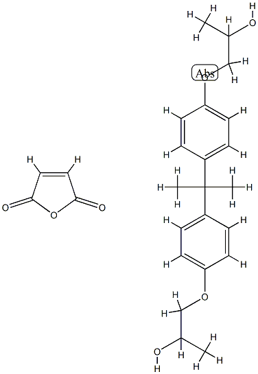 丁烯二酸酐与1,1'-[(亚异丙基)双(4,1-亚苯氧基)]-双[2-丙醇]的聚合物 结构式