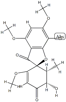 (2S)-7-Chloro-5'β-hydroxy-2',4,6-trimethoxy-6'β-methylspiro[benzofuran-2(3H),1'-[2]cyclohexene]-3,4'-dione 结构式