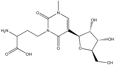 3-(3-amino-3-carboxypropyl)-1-methylpseudouridine 结构式