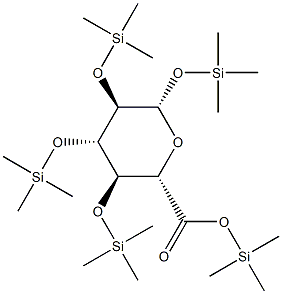 1-O,2-O,3-O,4-O-Tetrakis(trimethylsilyl)-β-D-glucopyranuronic acid trimethylsilyl ester 结构式