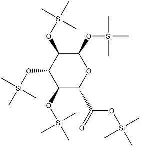 1-O,2-O,3-O,4-O-Tetrakis(trimethylsilyl)-α-D-glucopyranuronic acid trimethylsilyl ester 结构式