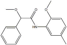 2-methoxy-N-(2-methoxy-5-methylphenyl)-2-phenylacetamide 结构式