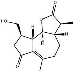 2,3,3aβ,4,5,7,8,9,9aβ,9bα-Decahydro-9β-hydroxymethyl-3β,6-dimethylazuleno[4,5-b]furan-2,7-dione 结构式