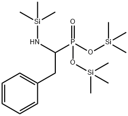 [α-[(Trimethylsilyl)amino]phenethyl]phosphonic acid bis(trimethylsilyl) ester 结构式