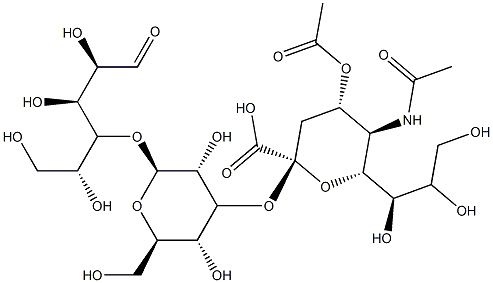 4-O-acetyl-alpha-N-acetylneuraminyl-(2-3)-lactose 结构式