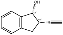1H-Inden-1-ol, 2-ethynyl-2,3-dihydro-, (1R,2S)-rel- (9CI) 结构式