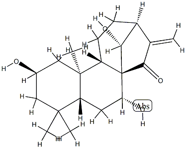 (14R)-2β,7α,14-Trihydroxykaur-16-en-15-one 结构式