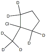 1-Chloro-1-[(2H3)methyl](2,2,5,5-2H4)cyclopentane 结构式