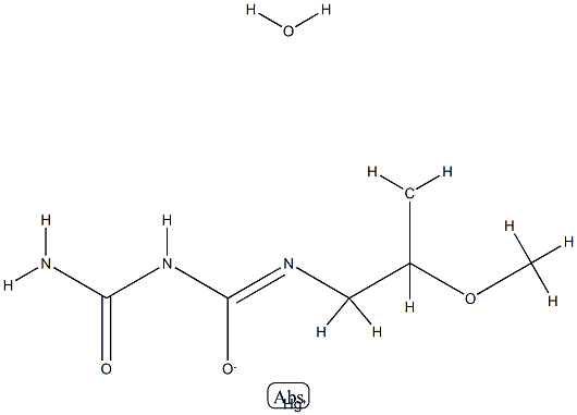 1-[3-[Hydroxymercurio(II)]-2-methoxypropyl]biuret 结构式