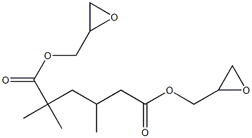 bis(oxiranylmethyl) 2,2,4(or 2,4,4)-trimethyladipate 结构式