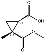 1,2-Cyclopropanedicarboxylicacid,1-methyl-,1-methylester,(1R,2S)-rel-(9CI) 结构式