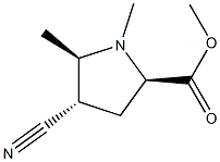 Proline, 4-cyano-1,5-dimethyl-, methyl ester, (2-alpha-,4-ba-,5-alpha-)- (9CI) 结构式