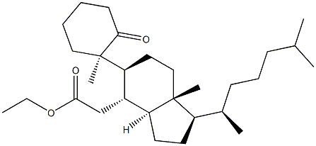 (10α)-1-Oxo-5,6-secocholestan-6-oic acid ethyl ester 结构式