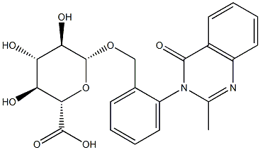 2'-hydroxymethylmethaqualone glucuronide 结构式