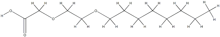 α-羧甲基-ω-辛氧基-聚(氧化-1,2-乙二基) 结构式