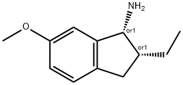 1H-Inden-1-amine,2-ethyl-2,3-dihydro-6-methoxy-,(1R,2R)-rel-(9CI) 结构式