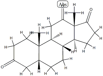 5β-Androstane-3,12,17-trione 结构式