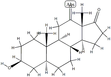 3β-Hydroxy-5α-androstane-12,17-dione 结构式