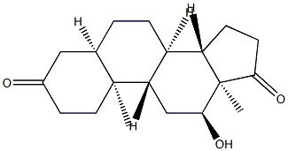 12α-Hydroxy-5β-androstane-3,17-dione 结构式
