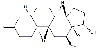 12α,17β-Dihydroxy-5β-androstan-3-one 结构式