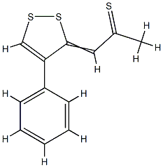 1-(4-phenyl-3H-1,2-dithiol-3-ylidene)-2-propanethione 结构式