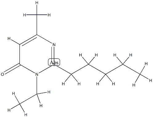 1-lambda-alpha-mu-upsilon-bta-delta-alpha4-1,2,6-Thiadiazin-3(2H)-one,2-ethyl-5-methyl-1-pentyl-(9CI) 结构式