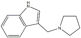 1H-Indole, 3-(1-pyrrolidinylMethyl)- 结构式
