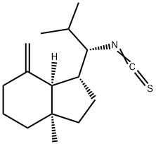 (1R,7aR)-Octahydro-1-[(S)-1-isothiocyanato-2-methylpropyl]-3aα-methyl-7-methylene-1H-indene 结构式