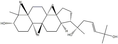 (23E)-5α-Dammar-23-ene-3β,20,25-triol 结构式