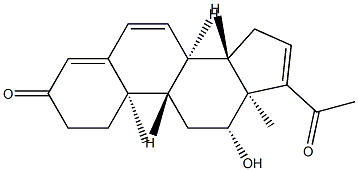 12β-Hydroxypregna-4,6,16-triene-3,20-dione 结构式