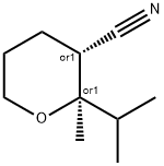 2H-Pyran-3-carbonitrile,tetrahydro-2-methyl-2-(1-methylethyl)-,(2R,3R)-rel-(9CI) 结构式