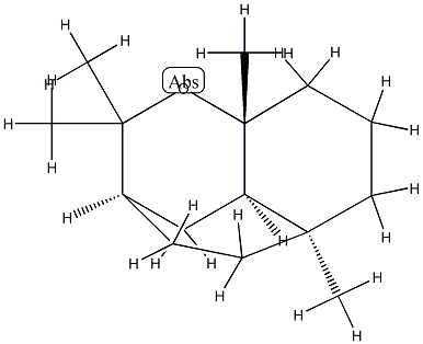 (3R,4aβ)-Octahydro-2,2,5,8aα-tetramethyl-3α,5α-ethano-2H-1-benzopyran 结构式