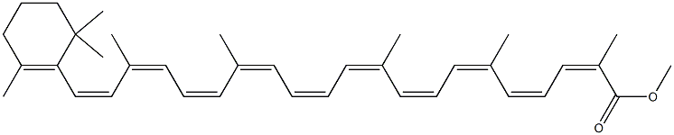 4'-Apo-β,ψ-caroten-4'-oic acid methyl ester 结构式