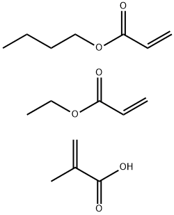 2-甲基-2-丙烯酸与2-丙烯酸丁酯和2-丙烯酸乙酯的聚合物铵盐 结构式