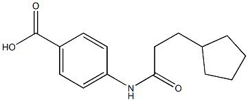 4-[(3-cyclopentylpropanoyl)amino]benzoic acid 结构式