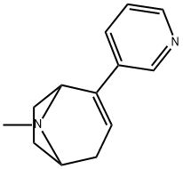 8-Azabicyclo[3.2.1]oct-2-ene,8-methyl-2-(3-pyridinyl)-(9CI) 结构式